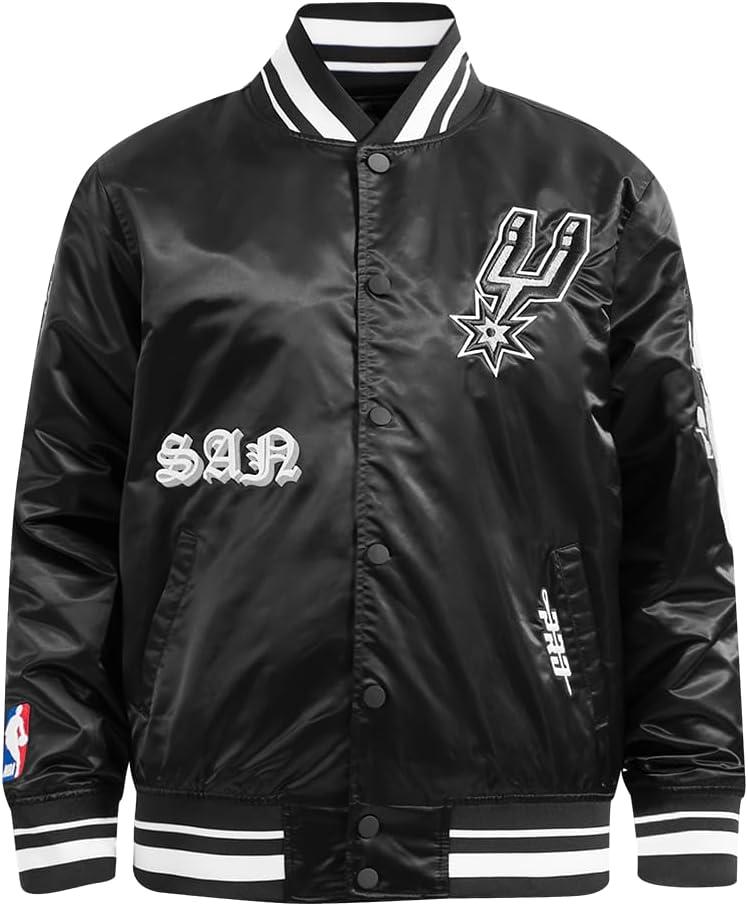 imagePro Standard Mens NBA Old English Satin JacketBlack