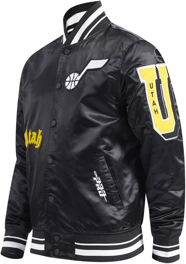 imagePro Standard Mens NBA Old English Satin JacketBlack