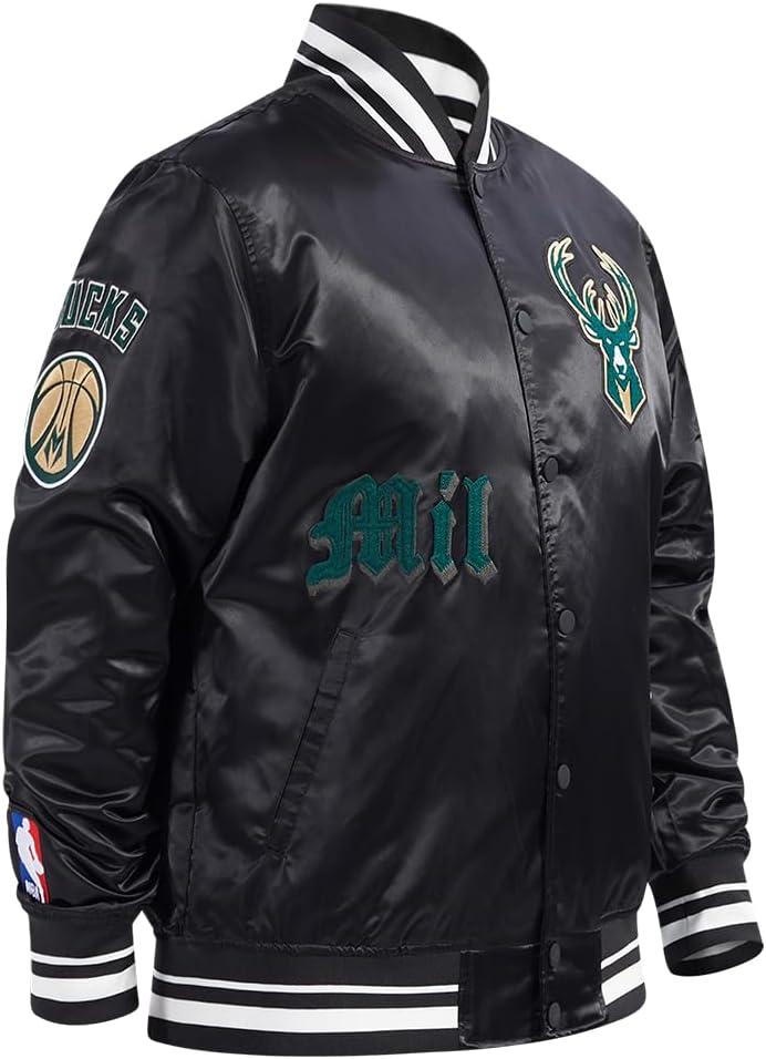 imagePro Standard Mens NBA Old English Satin JacketBlack