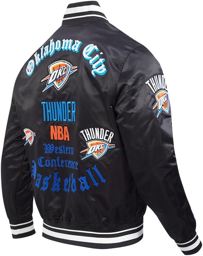imagePro Standard Mens NBA Old English Satin JacketBlack