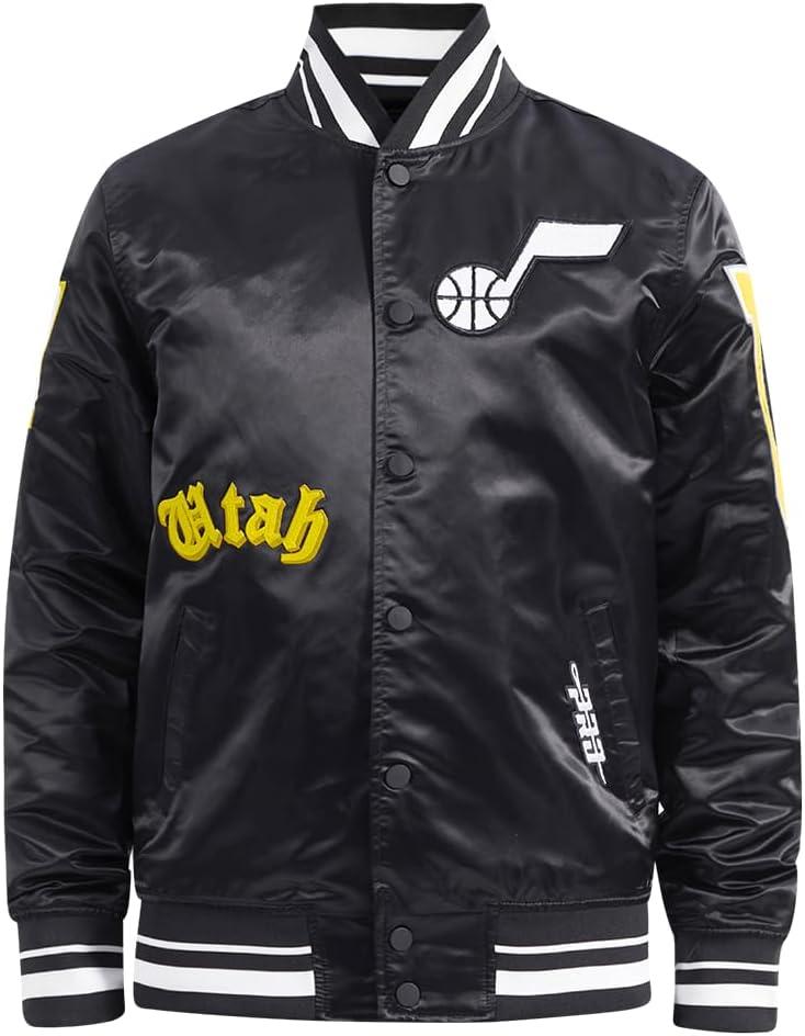 imagePro Standard Mens NBA Old English Satin JacketBlack