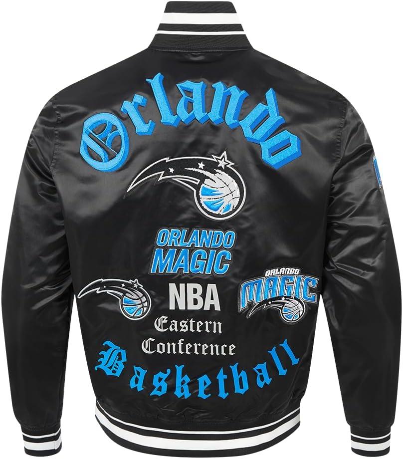imagePro Standard Mens NBA Old English Satin JacketBlack