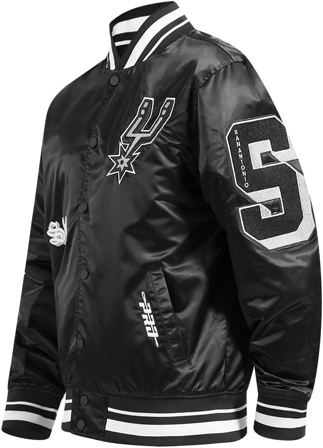imagePro Standard Mens NBA Old English Satin JacketBlack