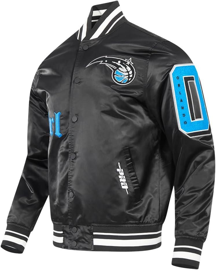 imagePro Standard Mens NBA Old English Satin JacketBlack