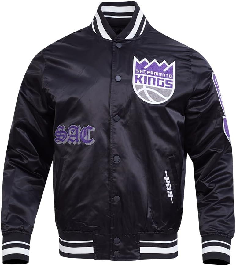 imagePro Standard Mens NBA Old English Satin JacketBlack