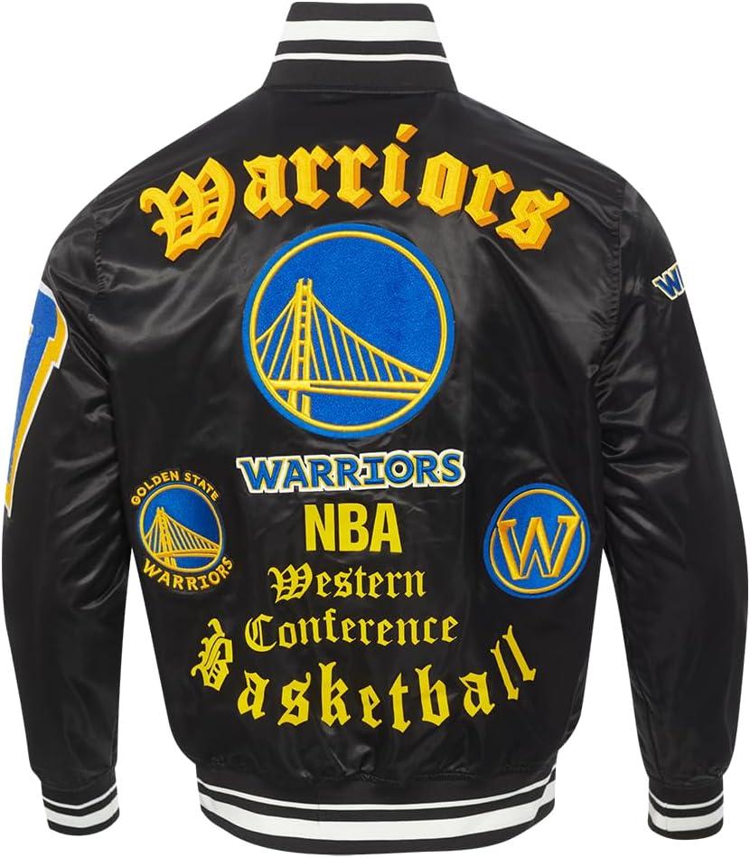 imagePro Standard Mens NBA Old English Satin JacketBlack