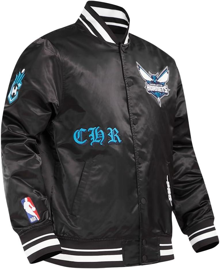 imagePro Standard Mens NBA Old English Satin JacketBlack