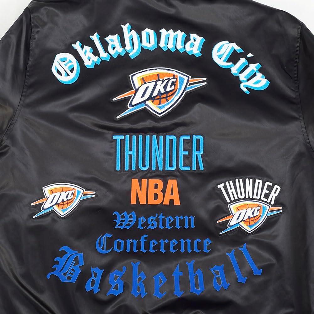 imagePro Standard Mens NBA Old English Satin JacketBlack