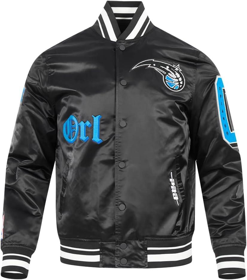 imagePro Standard Mens NBA Old English Satin JacketBlack