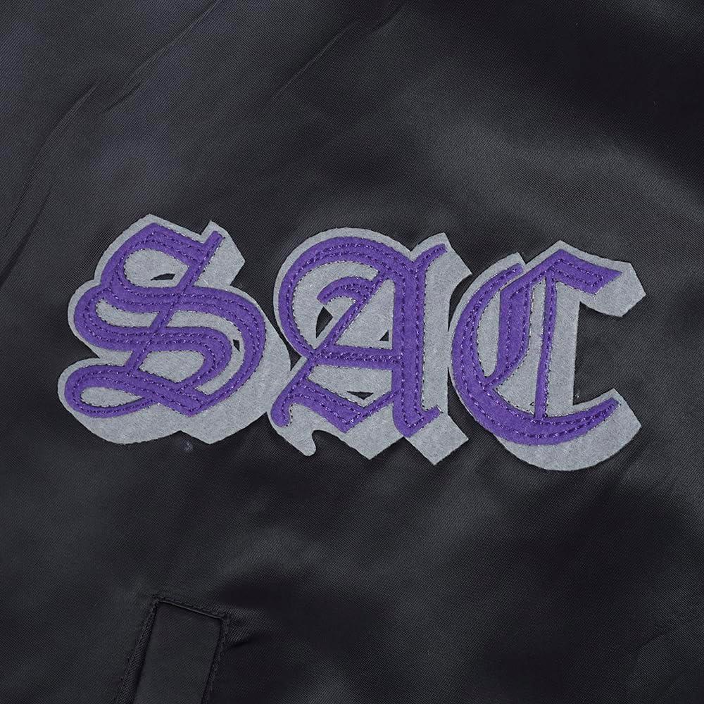 imagePro Standard Mens NBA Old English Satin JacketBlack