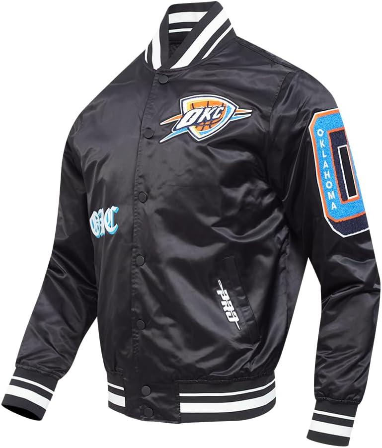 imagePro Standard Mens NBA Old English Satin JacketBlack