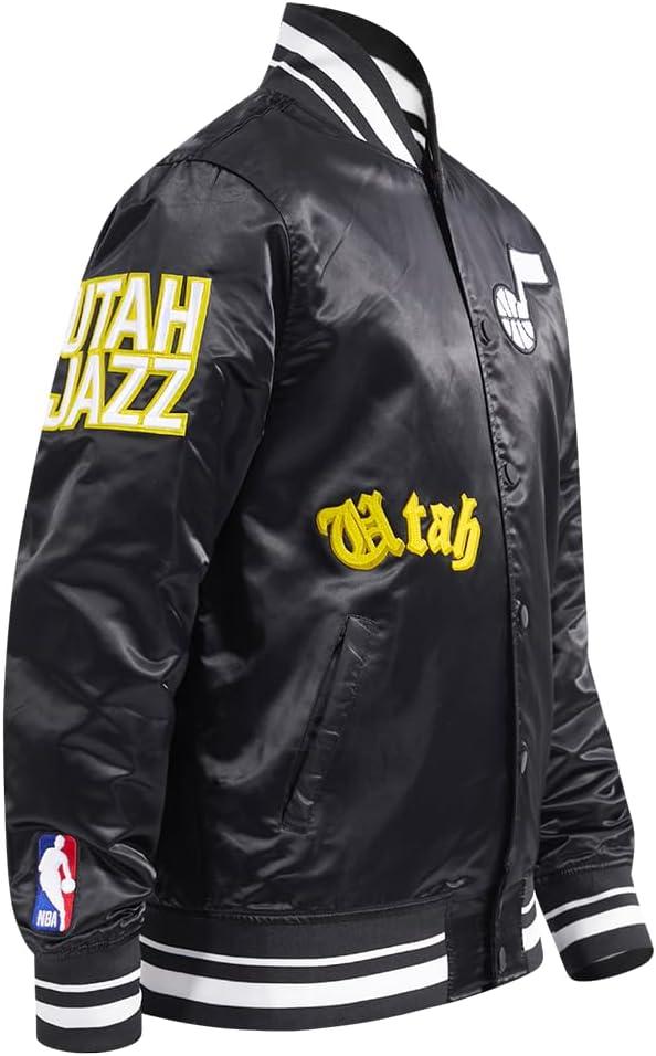 imagePro Standard Mens NBA Old English Satin JacketBlack