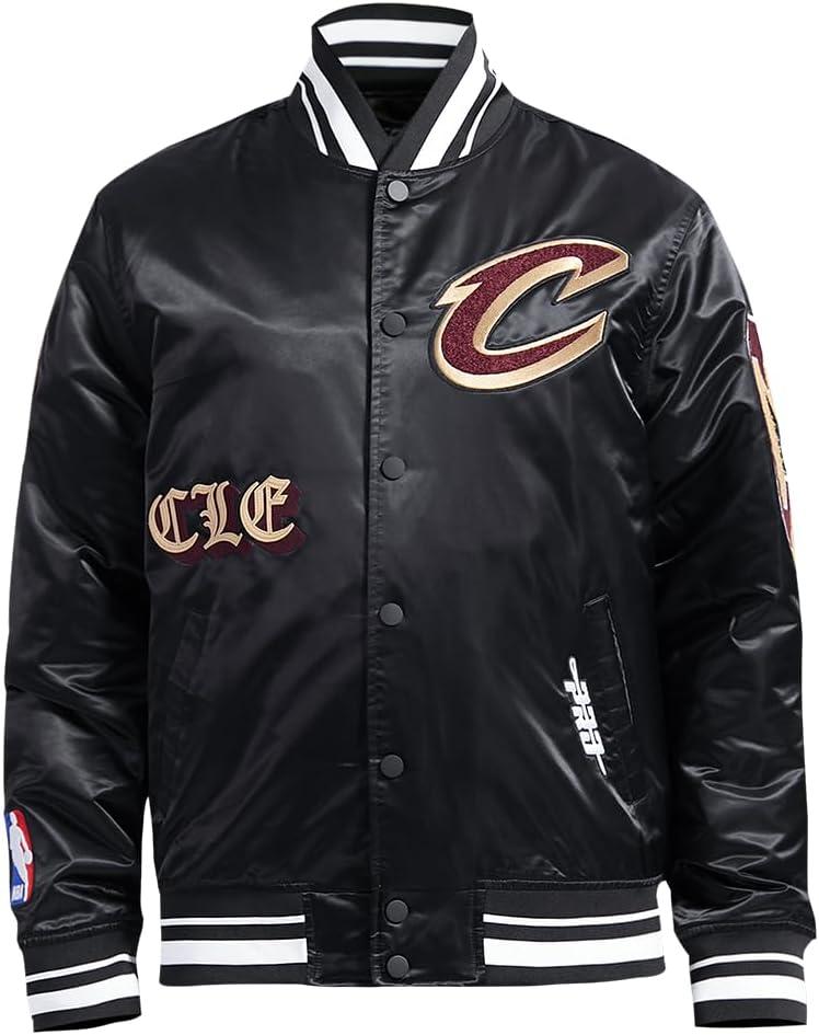 imagePro Standard Mens NBA Old English Satin JacketBlack
