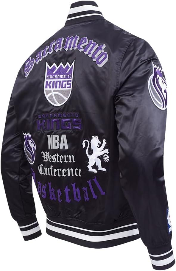 imagePro Standard Mens NBA Old English Satin JacketBlack