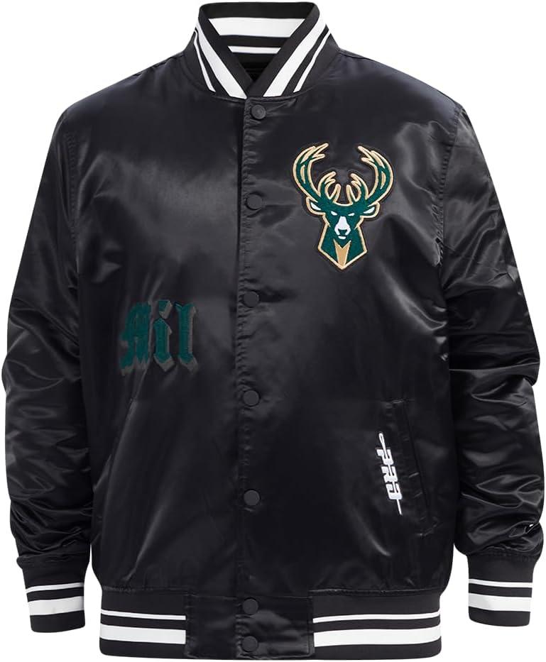 imagePro Standard Mens NBA Old English Satin JacketBlack