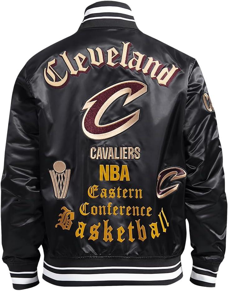 imagePro Standard Mens NBA Old English Satin JacketBlack