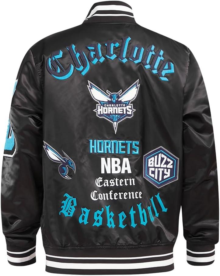 imagePro Standard Mens NBA Old English Satin JacketBlack