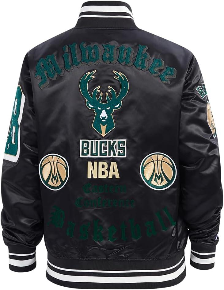 imagePro Standard Mens NBA Old English Satin JacketBlack