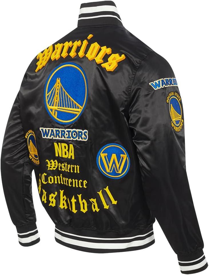 imagePro Standard Mens NBA Old English Satin JacketBlack