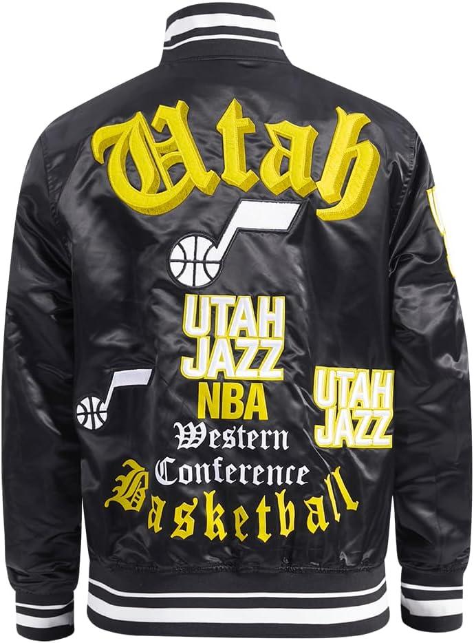 imagePro Standard Mens NBA Old English Satin JacketBlack
