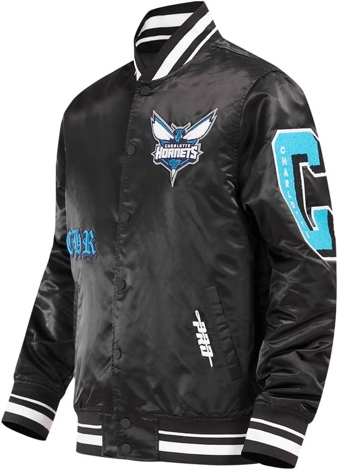 imagePro Standard Mens NBA Old English Satin JacketBlack