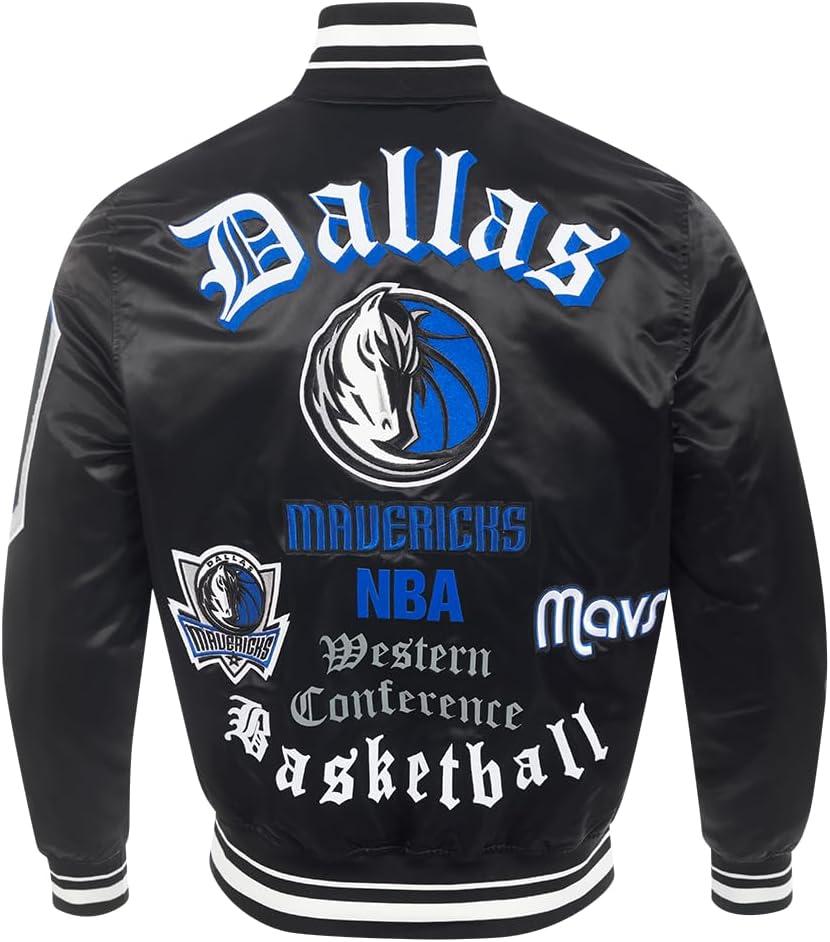 imagePro Standard Mens NBA Old English Satin JacketBlack