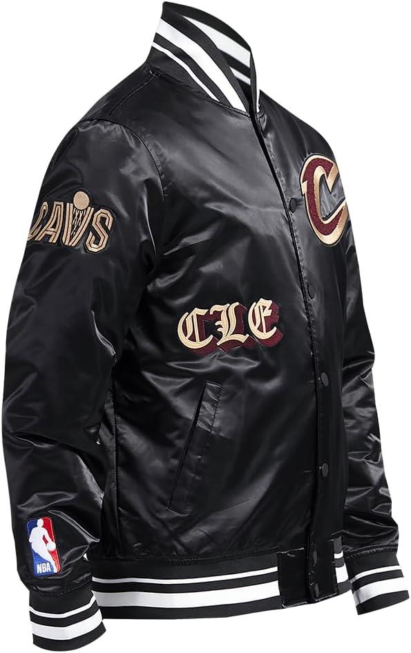imagePro Standard Mens NBA Old English Satin JacketBlack