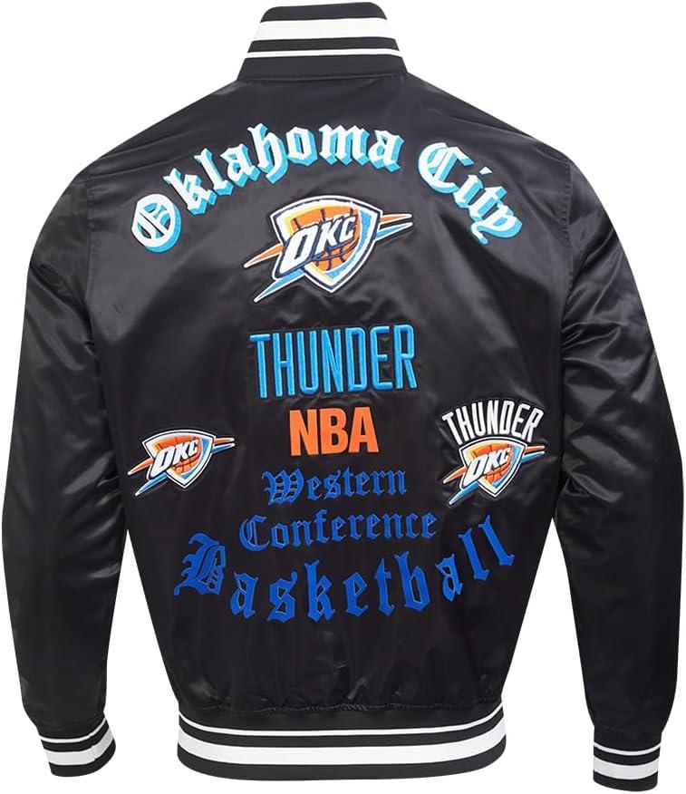 imagePro Standard Mens NBA Old English Satin JacketBlack