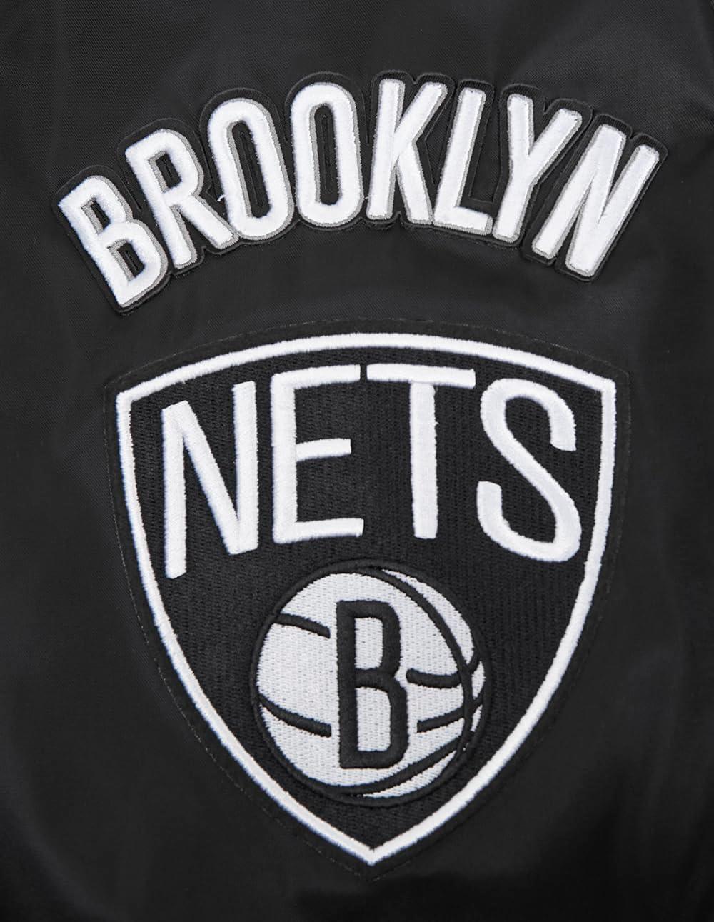 imagePro Standard Mens NBA Old English Satin JacketBlackGray