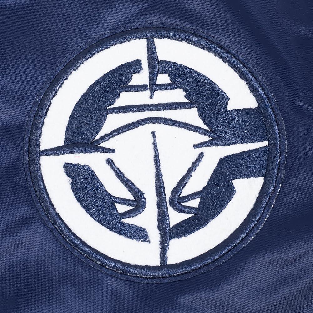 imagePro Standard Mens NBA Old English Satin JacketMidnight NavyRedMidnight Navy