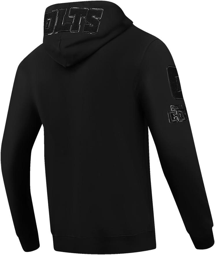 imagePro Standard Mens NFL Classic Triple Black Cotton Double Knit Full Zip HoodieBlack
