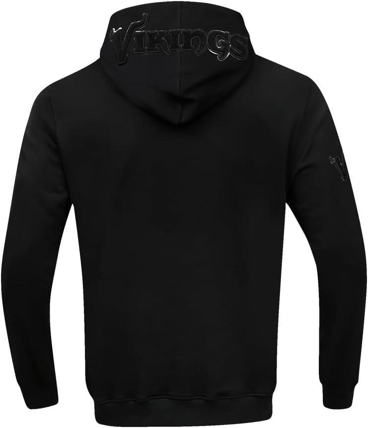 imagePro Standard Mens NFL Classic Triple Black Cotton Double Knit Full Zip HoodieBlack