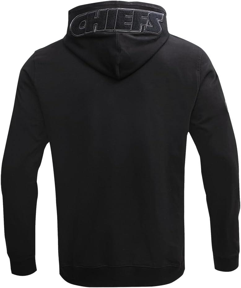 imagePro Standard Mens NFL Classic Triple Black Cotton Double Knit Full Zip HoodieBlack