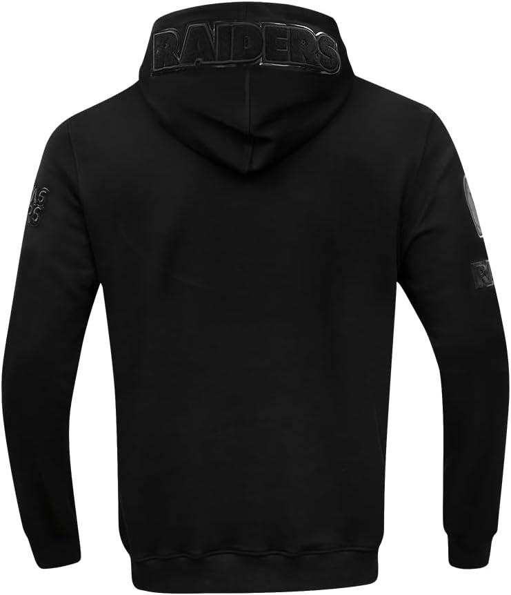 imagePro Standard Mens NFL Classic Triple Black Cotton Double Knit Full Zip HoodieBlack