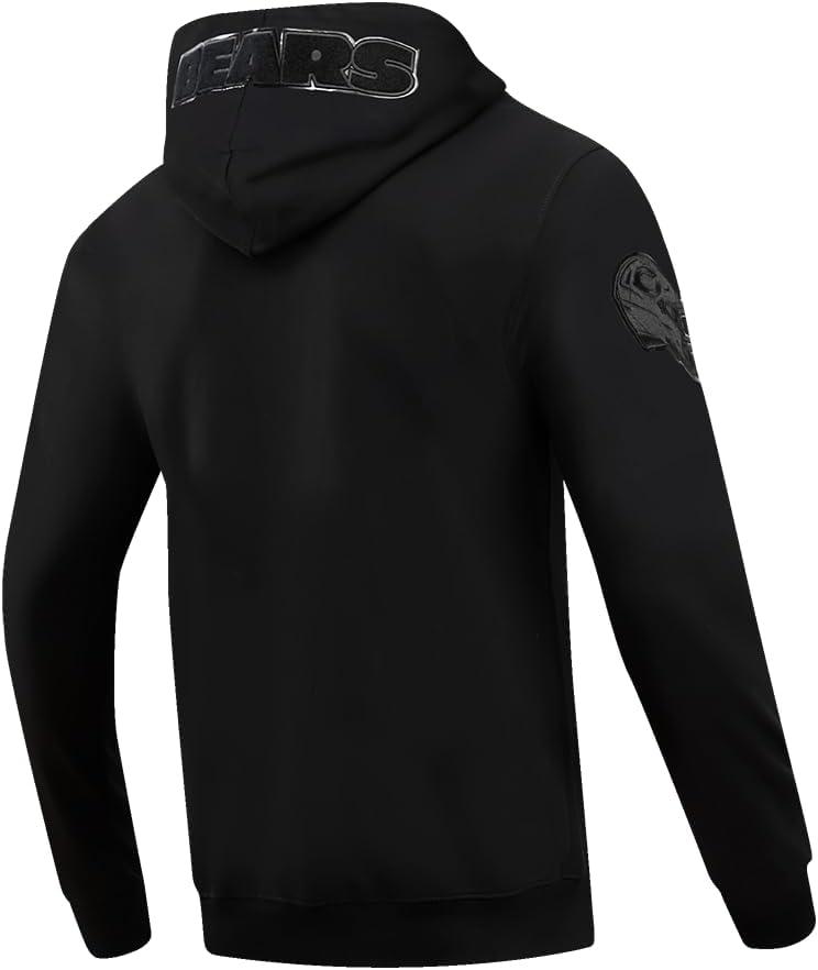 imagePro Standard Mens NFL Classic Triple Black Cotton Double Knit Full Zip HoodieBlack
