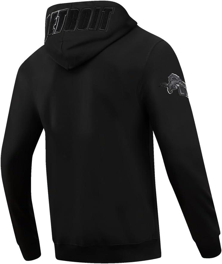 imagePro Standard Mens NFL Classic Triple Black Cotton Double Knit Full Zip HoodieBlack