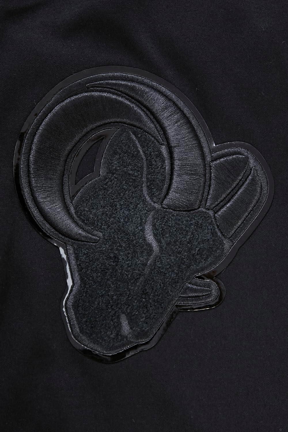 imagePro Standard Mens NFL Classic Triple Black Cotton Double Knit Full Zip HoodieBlack