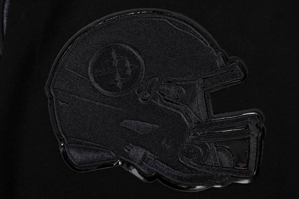 imagePro Standard Mens NFL Classic Triple Black Cotton Double Knit Full Zip HoodieBlack