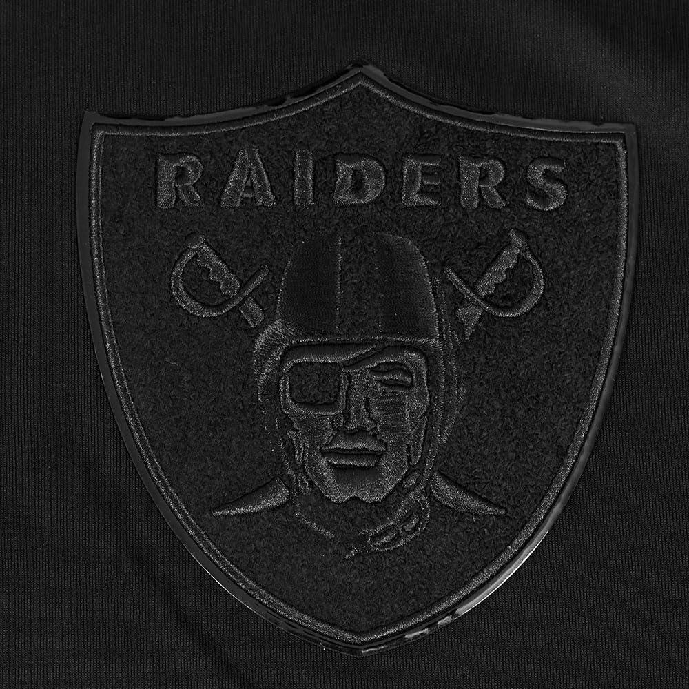 imagePro Standard Mens NFL Classic Triple Black Cotton Double Knit Full Zip HoodieBlack