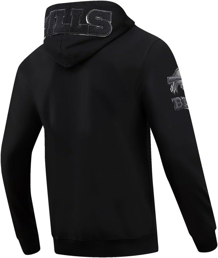 imagePro Standard Mens NFL Classic Triple Black Cotton Double Knit Full Zip HoodieBlack