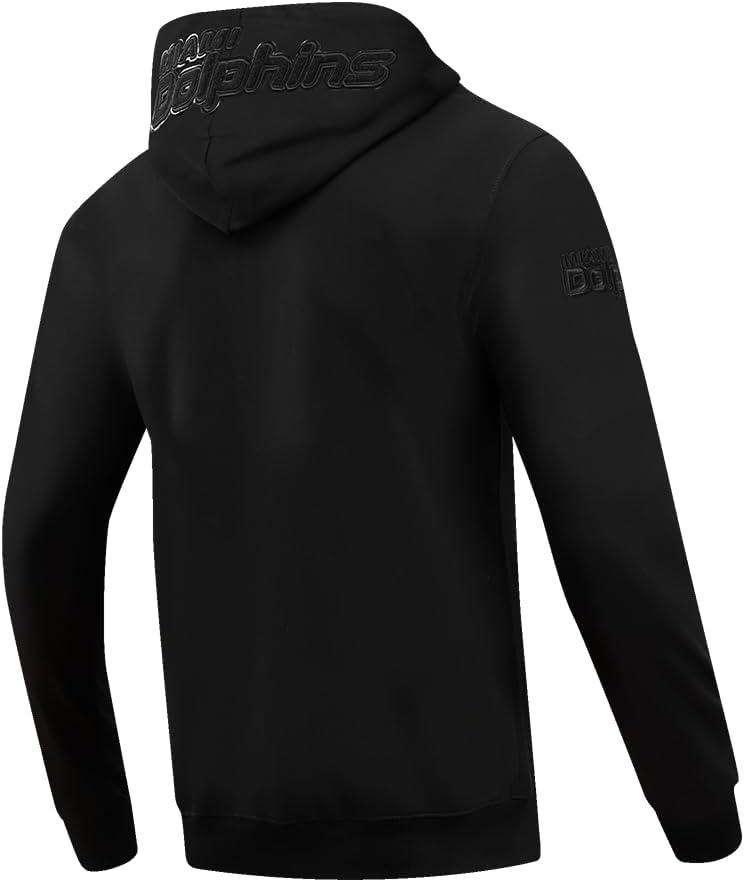 imagePro Standard Mens NFL Classic Triple Black Cotton Double Knit Full Zip HoodieBlack