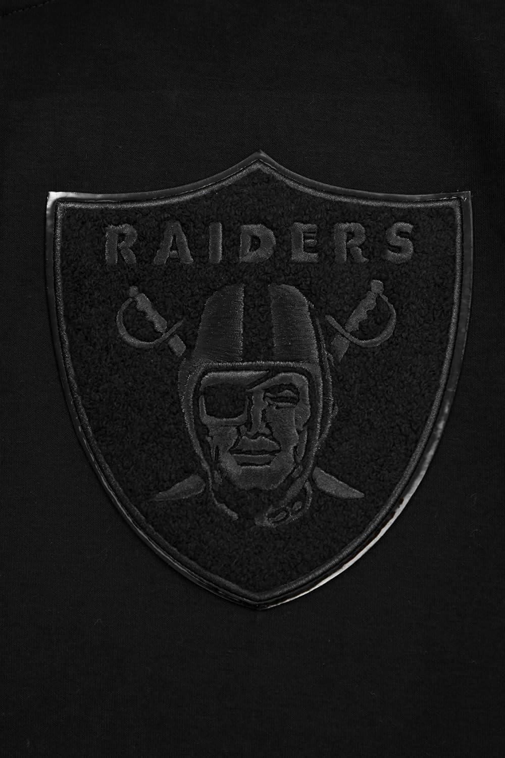 imagePro Standard Mens NFL Classic Triple Black Cotton Double Knit Full Zip HoodieBlack