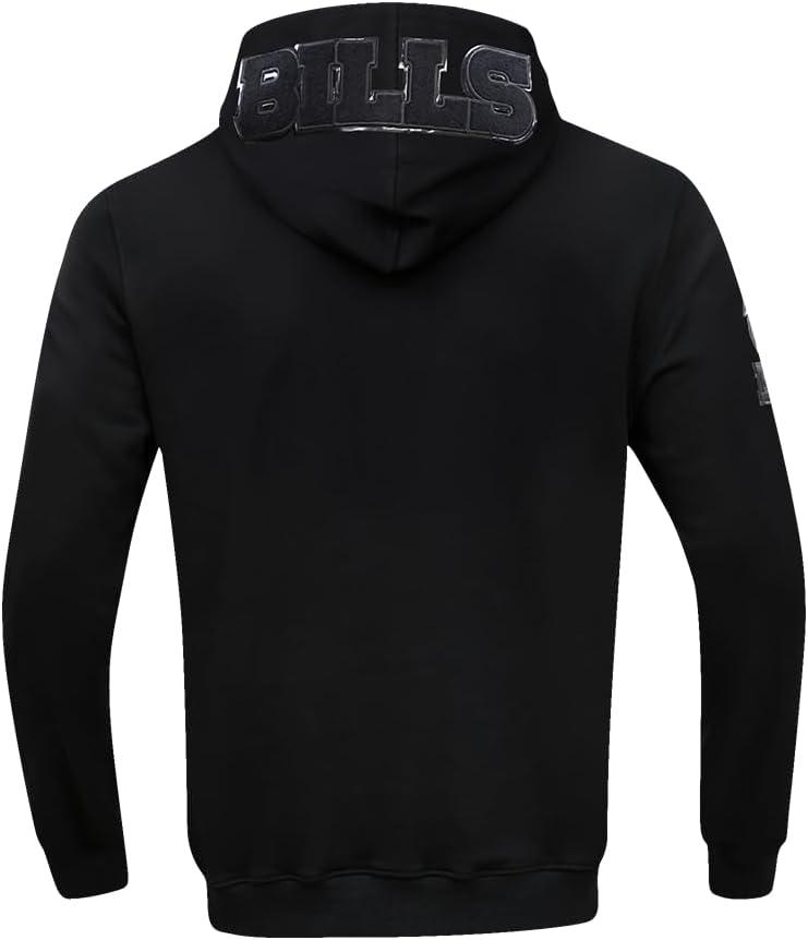 imagePro Standard Mens NFL Classic Triple Black Cotton Double Knit Full Zip HoodieBlack