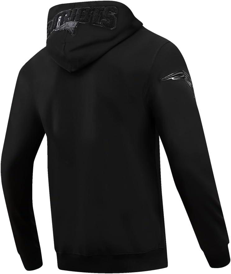 imagePro Standard Mens NFL Classic Triple Black Cotton Double Knit Full Zip HoodieBlack