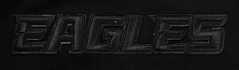 imagePro Standard Mens NFL Classic Triple Black Cotton Double Knit Full Zip HoodieTriple Black