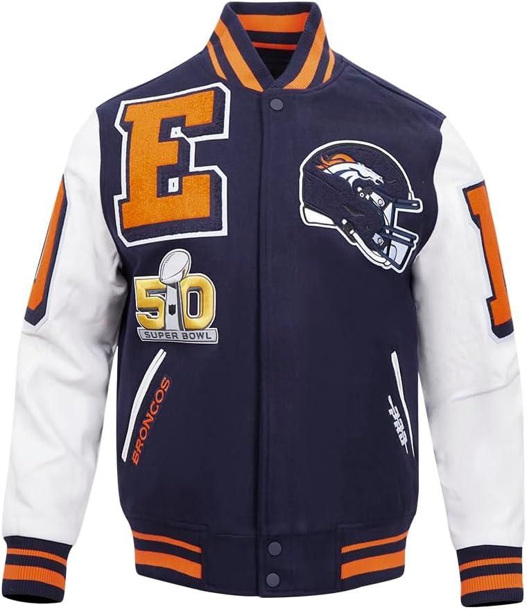 imagePro Standard Mens NFL Mash Up Varsity JacketBlue