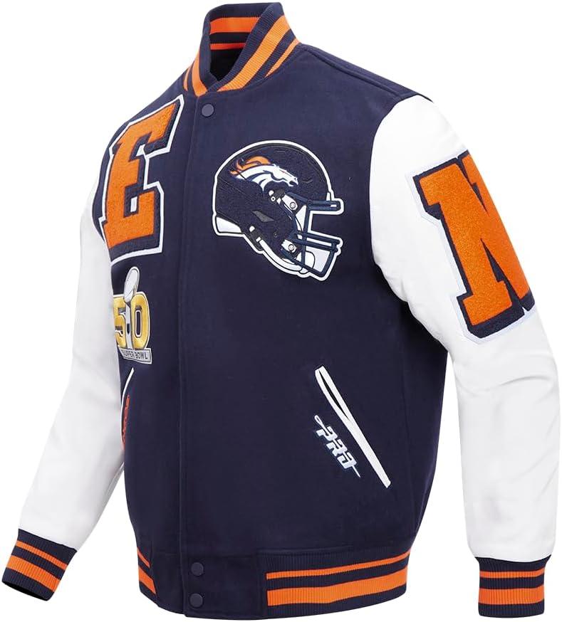 imagePro Standard Mens NFL Mash Up Varsity JacketBlue