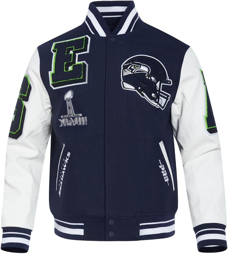 imagePro Standard Mens NFL Mash Up Varsity JacketBlue