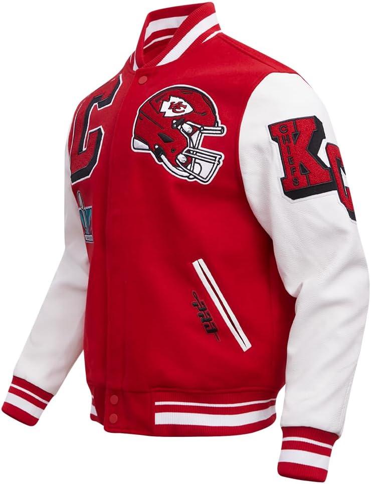 imagePro Standard Mens NFL Mash Up Varsity JacketRed