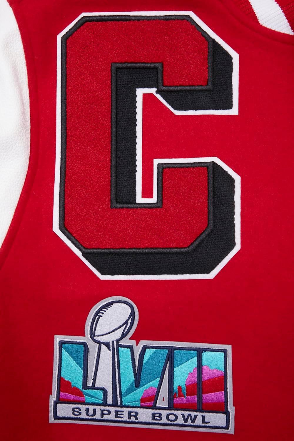 imagePro Standard Mens NFL Mash Up Varsity JacketRed